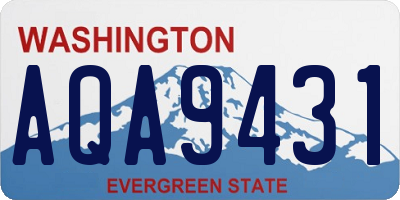 WA license plate AQA9431