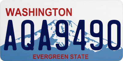WA license plate AQA9490