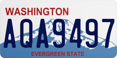WA license plate AQA9497
