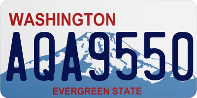 WA license plate AQA9550