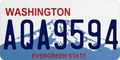 WA license plate AQA9594