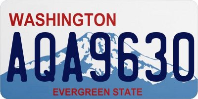 WA license plate AQA9630