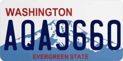 WA license plate AQA9660