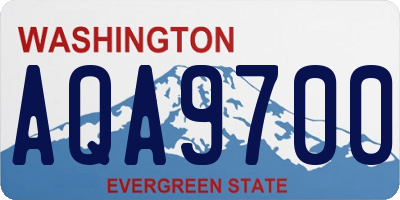 WA license plate AQA9700