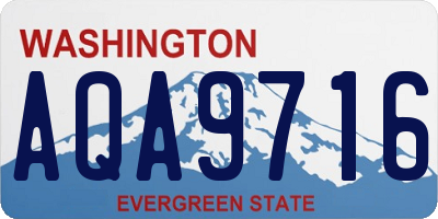WA license plate AQA9716