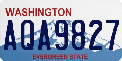 WA license plate AQA9827