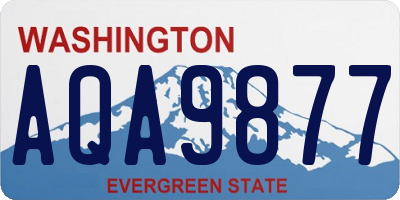 WA license plate AQA9877
