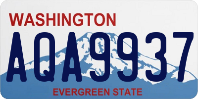 WA license plate AQA9937
