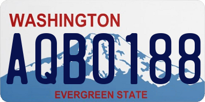 WA license plate AQB0188