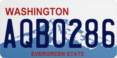 WA license plate AQB0286