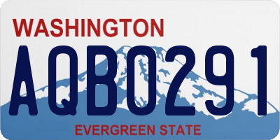 WA license plate AQB0291