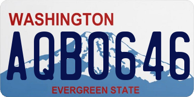 WA license plate AQB0646