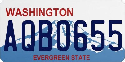 WA license plate AQB0655