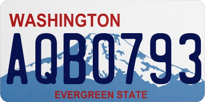 WA license plate AQB0793