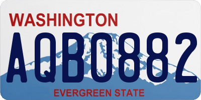 WA license plate AQB0882