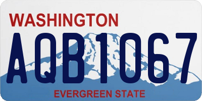 WA license plate AQB1067
