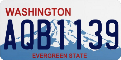 WA license plate AQB1139