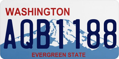 WA license plate AQB1188