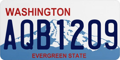 WA license plate AQB1209