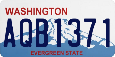 WA license plate AQB1371