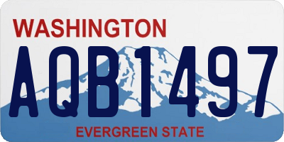 WA license plate AQB1497