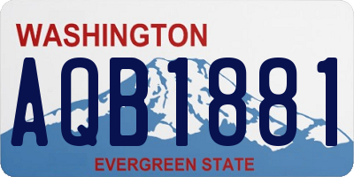 WA license plate AQB1881