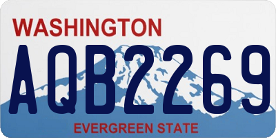 WA license plate AQB2269