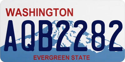WA license plate AQB2282