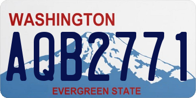 WA license plate AQB2771