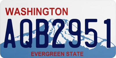WA license plate AQB2951
