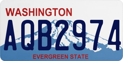 WA license plate AQB2974