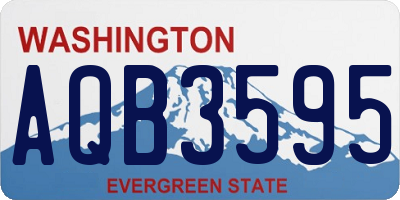 WA license plate AQB3595