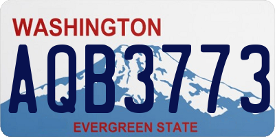WA license plate AQB3773