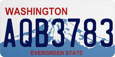 WA license plate AQB3783