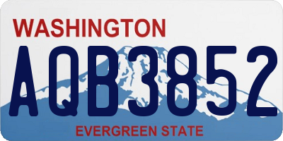 WA license plate AQB3852