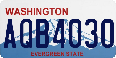 WA license plate AQB4030
