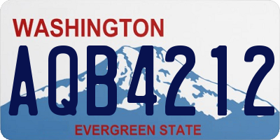 WA license plate AQB4212