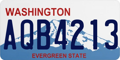 WA license plate AQB4213