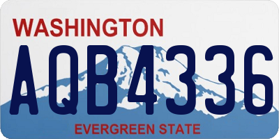WA license plate AQB4336