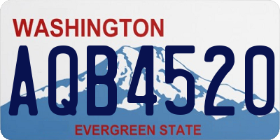 WA license plate AQB4520