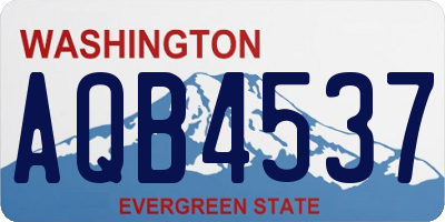 WA license plate AQB4537
