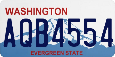 WA license plate AQB4554