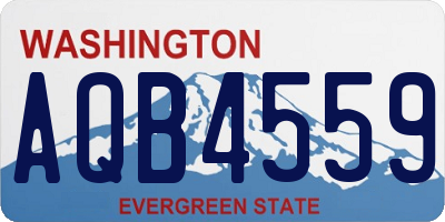 WA license plate AQB4559