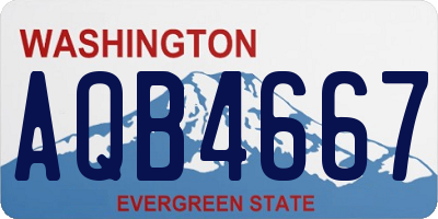 WA license plate AQB4667