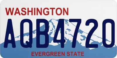 WA license plate AQB4720