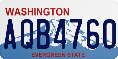 WA license plate AQB4760