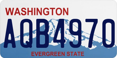 WA license plate AQB4970