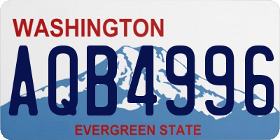 WA license plate AQB4996
