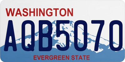 WA license plate AQB5070