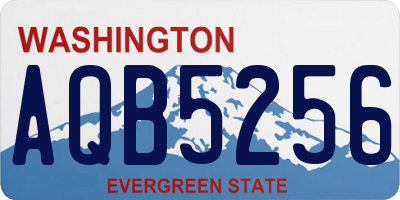 WA license plate AQB5256